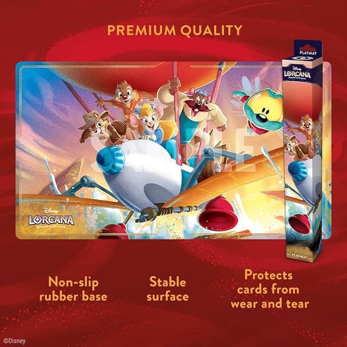 Ravensburger Disney Lorcana TCG Playmat Featuring Rescue Ranger Away | Protects Cards | Versatile Game, Desk, or Mouse Pad | Durable Non-Slip Surface | Suitable for Ages 8+