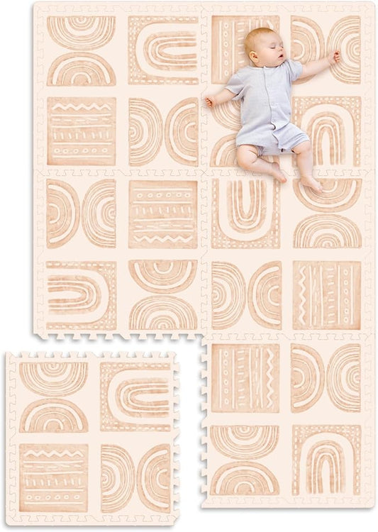 Extra Large Baby Play Mat - 4FT x 6FT Foam Puzzle Floor Mat for Kids & Toddlers (Semicircle Pattern)