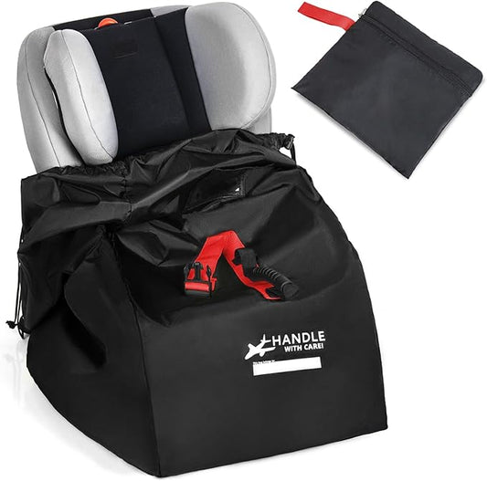 Car Seat Travel Bag for Airplane backpack with padded shoulder straps, Large Waterproof Car Seat Bags Fits Most Infant Car Seats, Convertible Car Seats, Booster Seats, Car Seat Bases