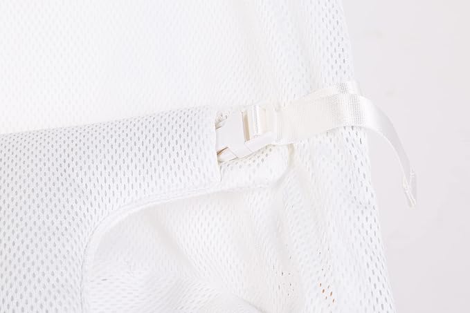 Childhome Evolux Baby Bouncer Mesh Fabric Seat Cover, Baby Lounger Cover, Lightweight Breathable Mesh Fabric, Replacement Baby Bouncer Seat Cover (White)