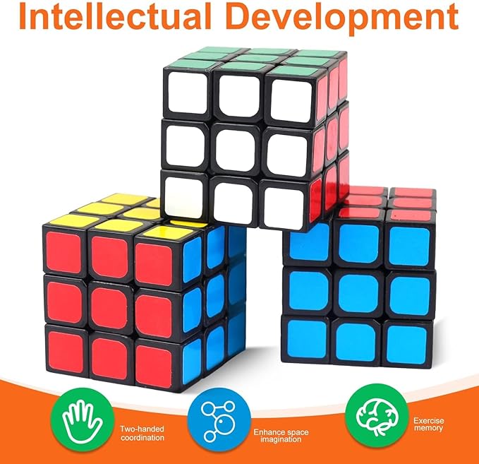 24 Pack Mini Speed Cube Party Favors, 1.18in 3x3 Magic Cube School Rewards & Classroom Prize for Students,Stress Relief Toys Easter Christmas Stocking Goody Bag Filler