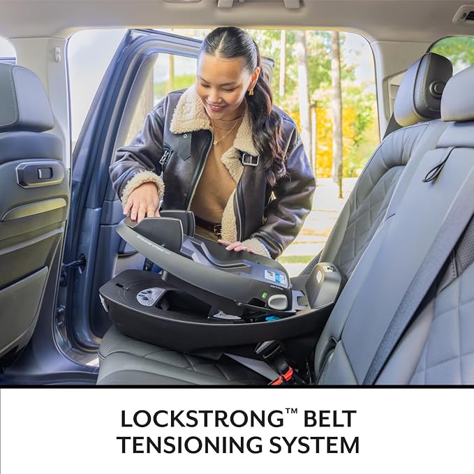 Evenflo Revolve180 LiteMax NXT Rotating Rear-Facing Lightweight Preemie and Infant Car Seat 3-30lbs. with SensorySoothe. Easy Install with Base (Flint)