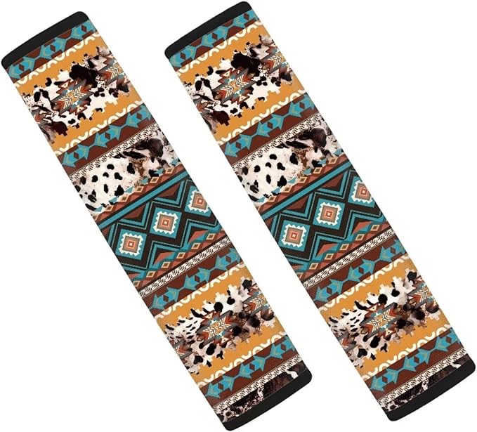AFPANQZ Vintage Aztec Auto Seat Belt Covers Cushion Pad 2 Pack Safety Seatbelt Pad Cushion Universal Backpack Shoulder Straps Pads Comfortable Seatbelt Pad