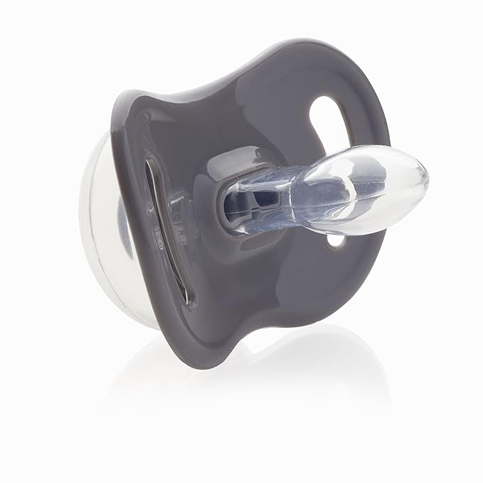 JOOVY 2 Piece Airnoogie Pacifier, Gray, Medium