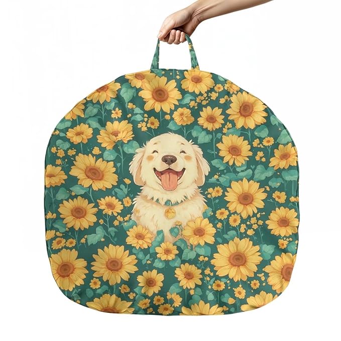 Newborn Lounger Cover, Sunflower Dog Print Strechy Newborn Lounger Cover Newborn Lounger Pillow Cover Removable Baby Lounger Slipcover Soft Infant Lounger Cover for Baby Boys Girls