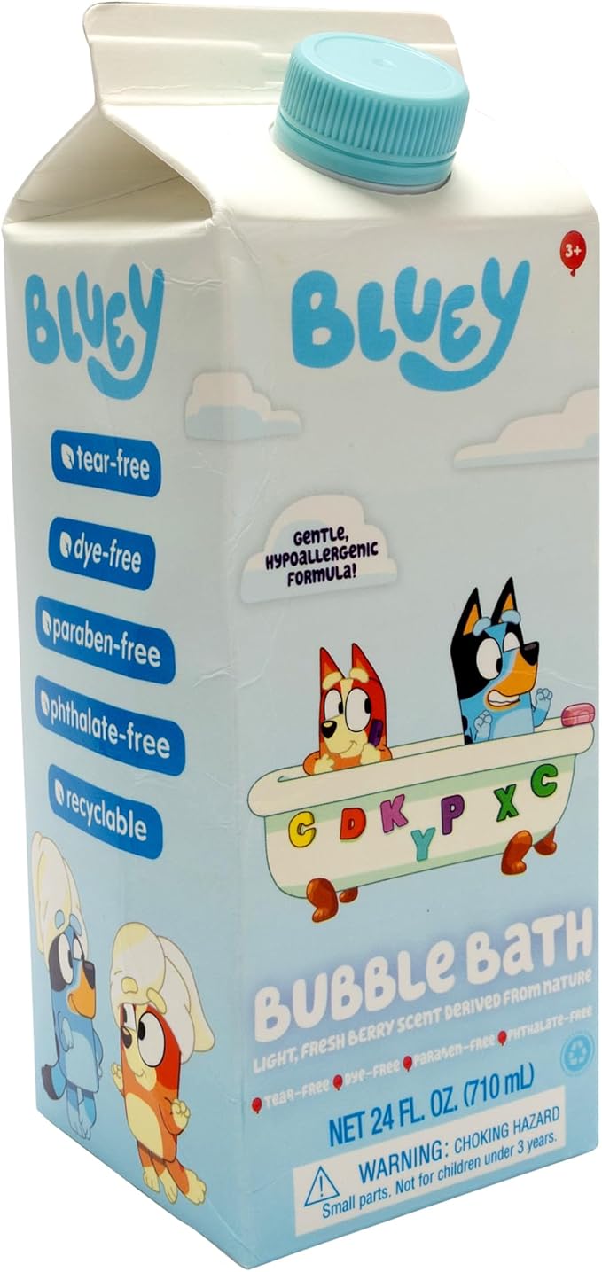 Bluey Bubble Bath for Toddlers and Kids 3+, Fresh Berry Scent, Tear Free | Dye, Paraben, Phthalate-Free | Hypoallergenic | 24 oz/ 710 ml