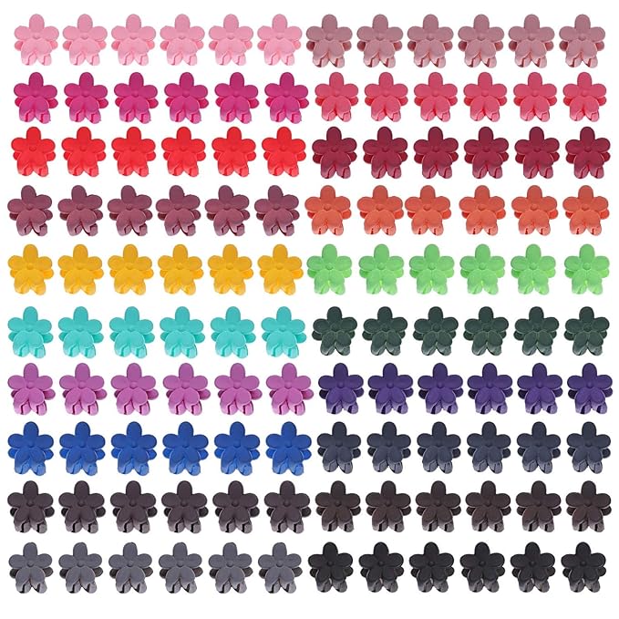 inSowni 120 Pack Flower Mini Hair Claw Clips Small Bang Barrettes for Baby Girls Toddlers Teens Kids