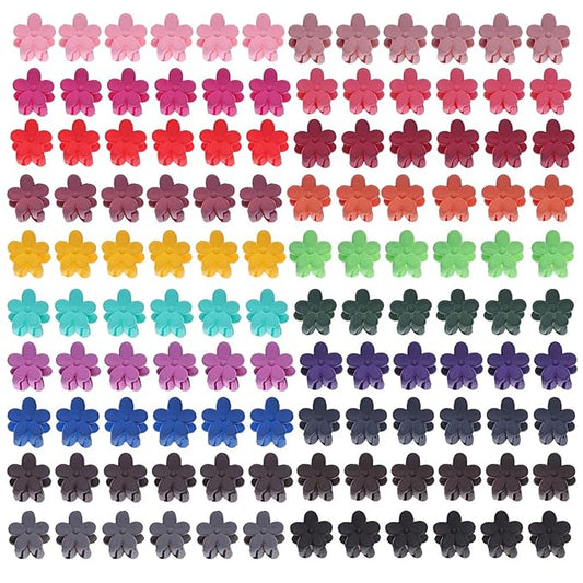 inSowni 120 Pack Flower Mini Hair Claw Clips Small Bang Barrettes for Baby Girls Toddlers Teens Kids
