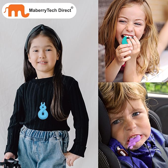 Chewy Necklace Sensory Toys for Kids with Autism, 10 Pack