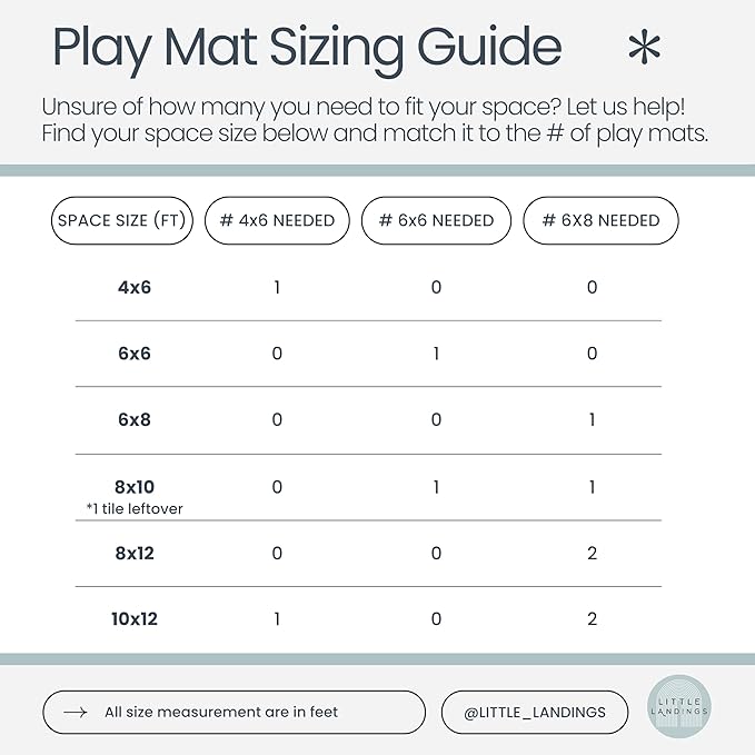 Little Landings Baby Play Mat for Floor - Eden (6x8ft) - Premium EVA Foam Play Mat for Babies & Toddlers (Ages 0-5+) - Non-Toxic Playmat for Tummy Time, Crawling & Playroom - Stylish & Comfortable