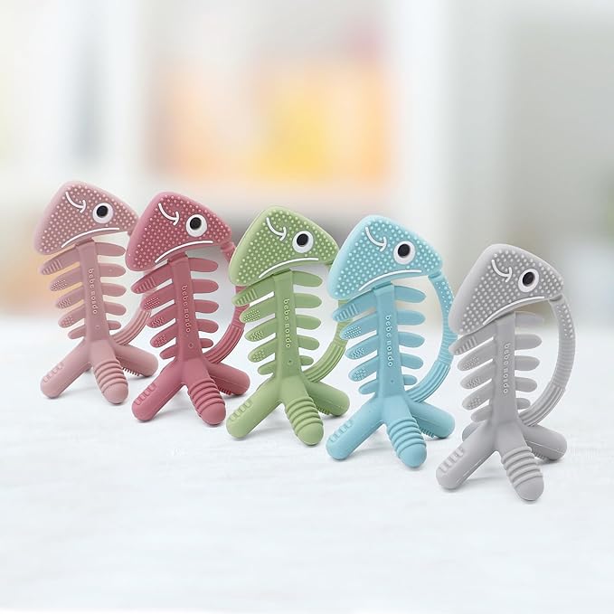 Fish Baby Crinkle Books with 3D Fish Teething Toy for Newborn Babies Infants