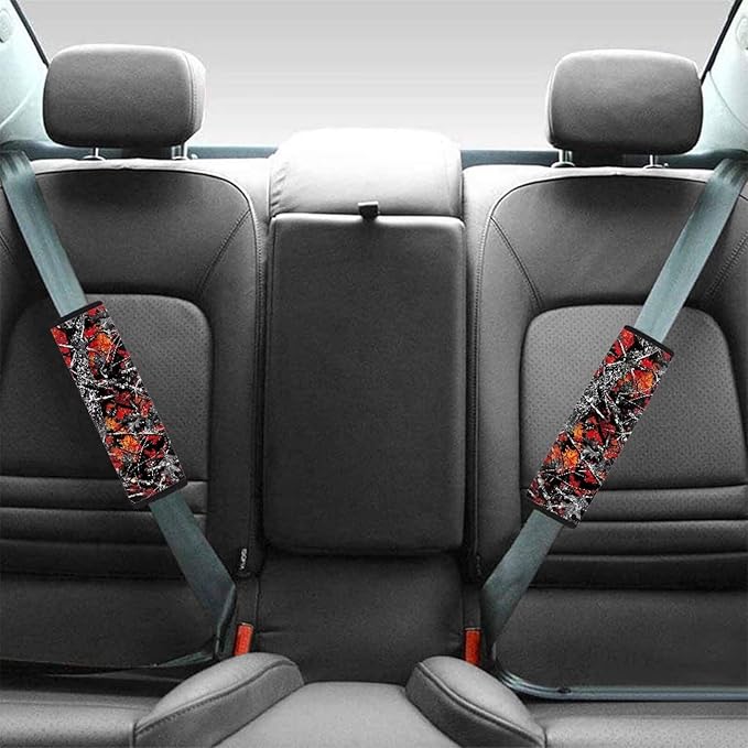 AFPANQZ Auto Seat Belt Covers Cute for Adults Children 2 Pack Safety Seatbelt Pad Cushion Kit Branch Leaf Universal Daiper Bag Backpack Shoulder Straps Pads Comfortable