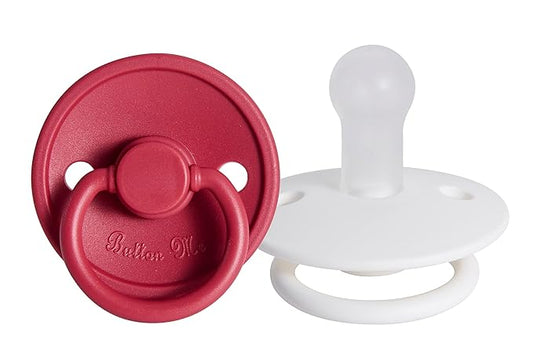 ButtonMe Premium Soft Silicone Newborn Pacifiers 0-6 Months BPA Free Baby Pacifier - 2-Pack Comfortable & Stylish Baby Pacifier 0-6 Months for Baby Boy & Girl - Hospital-Grade Silicone Baby Pacifiers