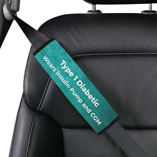Type 1 Diabetic Custom Size Medical Alert Car Seat Belt Cover for Adults Girls and Boys Safety Seatbelt Belt Strap Shoulder Pad for a More Comfortable Driving 39
