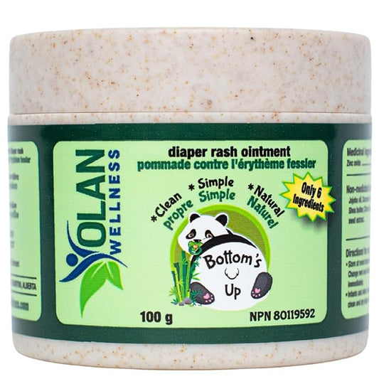 Bottoms Up Diaper Rash Ointment by Olan Wellness – Thick Zinc Oxide Barrier Cream, Melts on Contact, Helps Soothe & Protect Sensitive Skin, Baby Balm for Newborns & Toddlers