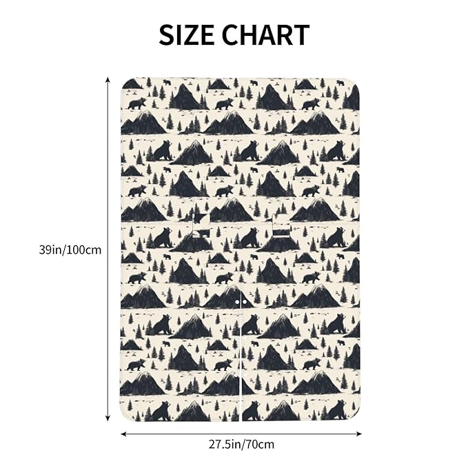 Mountain and Bear Baby Car Seat Canopy Nursing Cover for Newborn Car Seat Breastfeeding Covers Blanket Newborn Shower Gift
