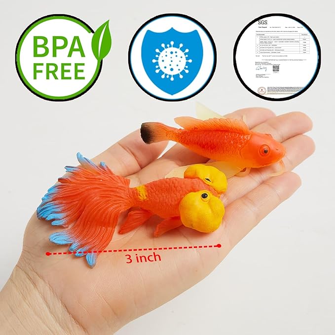 Color Changing Water Table Toys, Mold Free Bath Toys, Squishy Mini Fish Sea Animals Toys for Kids, for Pool, Bathroom, Ocean Party Decorations, Class Rewards, Christmas,Easter