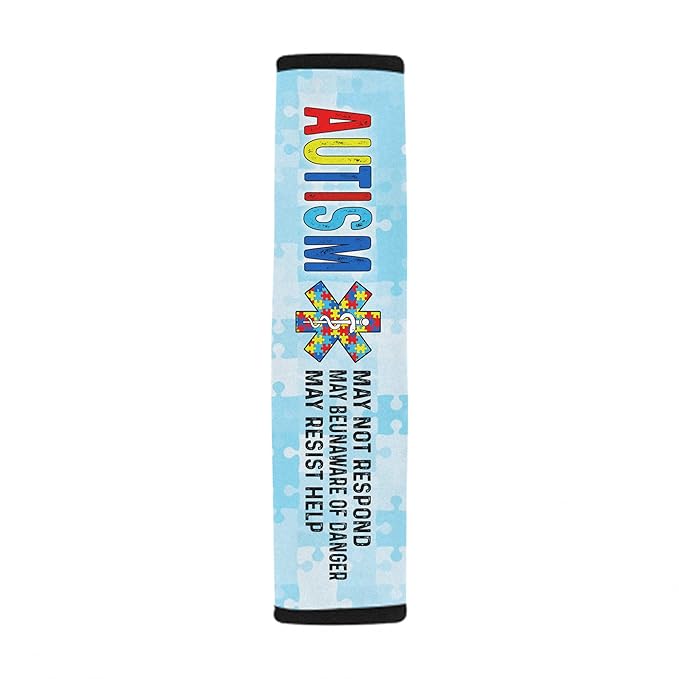 Autism May Not Respond Seat Belt Cover Special Need Autistic Car Seat Belt Covers for Kid Children Autsim Awareness Medical Alert Seat Belt Cover 25
