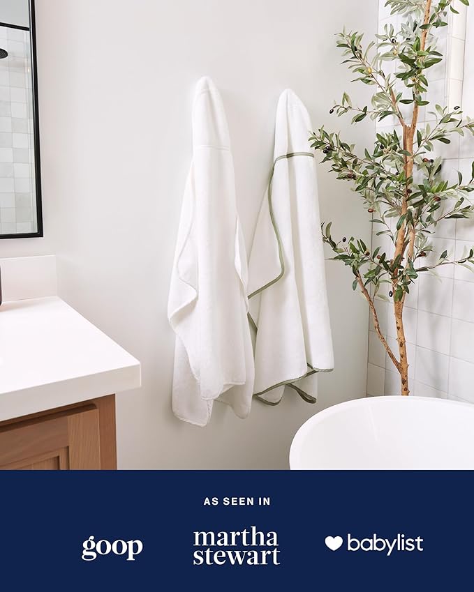 Lalo The Hooded Towel - 100% Organic Cotton, Soft on Sensitive Skin, Cozy & Absorbent, Machine Washable Baby Hooded Bath Towel - Blueberry