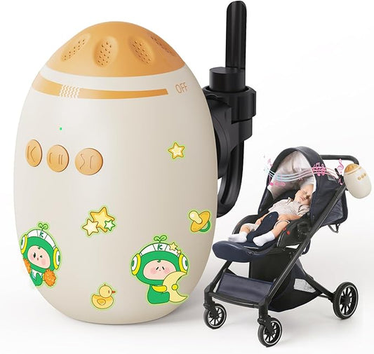 Hands-Free Baby Stroller Rocker Soother | Stroller Rocker Adjustable Vibration with 11 White Noises - Rechargeable Portable Baby Calming Device Universal Accessory for Strollers & Cribs