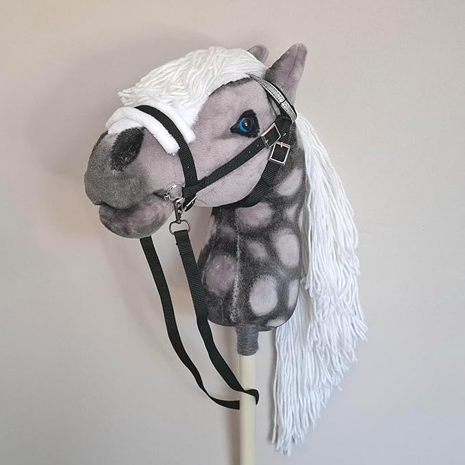 Dapple Gray Hobby Horse A3 Stick Horse for Children Horse Toy on Stick
