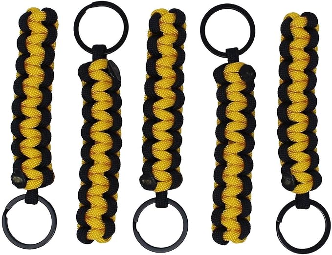 BubbasGarageTv - Large Heavy Duty Paracord Zipper Pulls (Yellow)