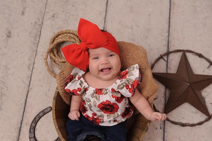 Baby Girl Headbands Nylon Bow Hair Accessories for Newborn Infants Toddlers (Y05, FZ)