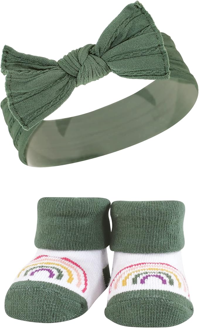 Hudson Baby Girl's Headband and Socks Giftset