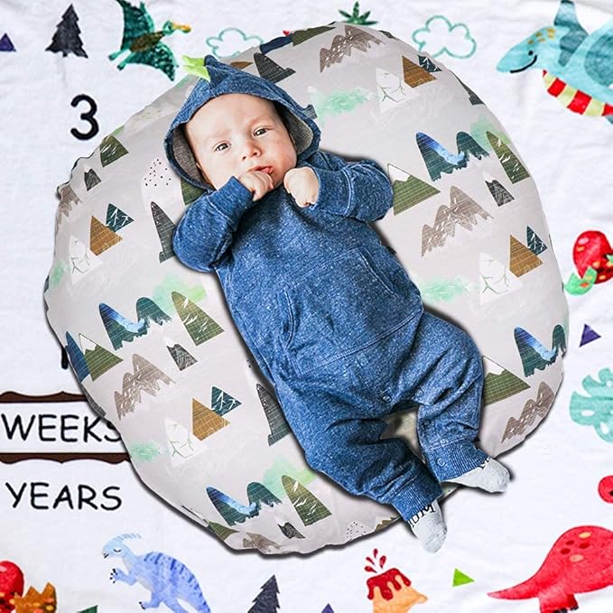 TANOFAR Mountains Newborn Lounger Pillow Cover, Lounger Cover for Boys Girls, Snugly Fit Infant Lounger for Baby, Infant Removable Slipcover, Breathable & Reusable (Lounger Pillow Not Included)