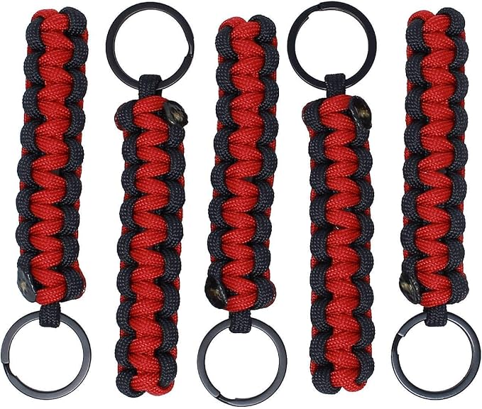 BubbasGarageTv - Large Heavy Duty Paracord Zipper Pulls (Red)
