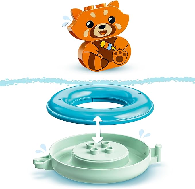 Lego DUPLO Bath Time Fun: Floating Red Panda 10964 Bath Toy for Babies and Toddlers Ages 1.5 Plus Years Old, Baby Bathtub Water Toys, Easy to Clean