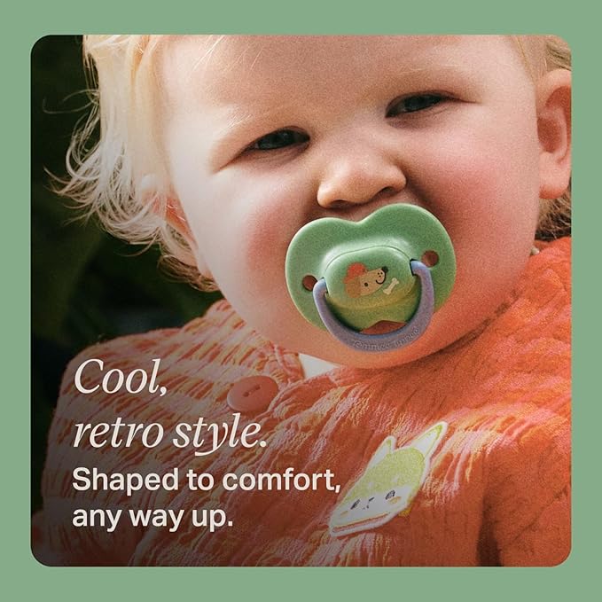 Tommee Tippee Ultimate Fit Pacifiers, 6-18 Months, Extra Air Holes, Symmetrical Nipple and Shield, 100% BPA Free Silicone, Dishwasher and Sterilizer Safe, Blue and Green, Pack of 4