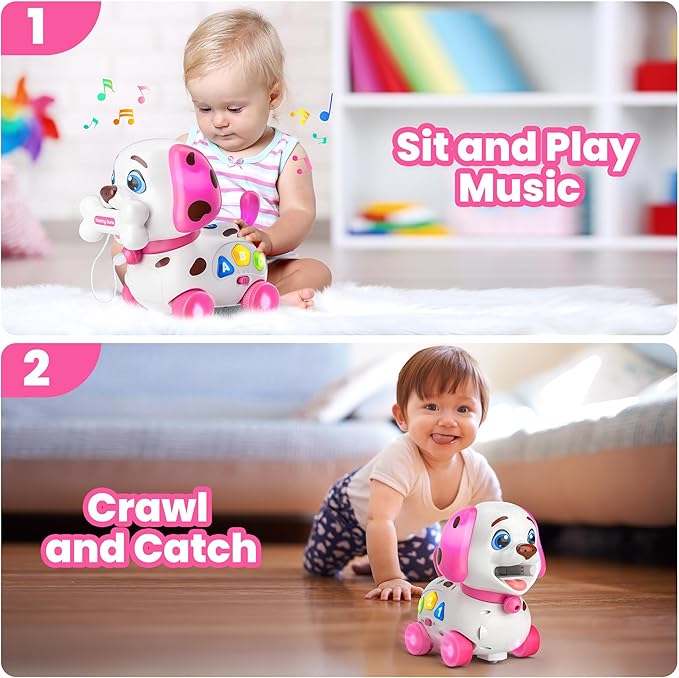 Vahome Puppy Toy for 1 Year Old Girl Gift, Musical Baby Toy 6-12-18 Month, First Birthday Gifts for 1 Year Old Girl Boy, Educational Infant Toys for 7 8 9 10-12 Month