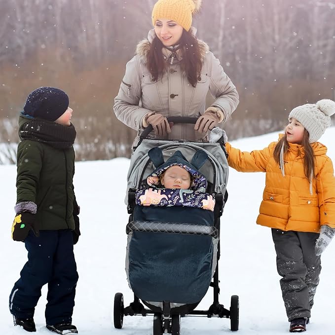 Baby Car Seat Blanket Stroller Footmuff Bunting Bag, Baby Sleeping Bag Fleece Plush Swaddle Blanket for Cold Weather Winter Must Have Outdoor Walking Warmth for Newborn to Infant (Dinosaur)
