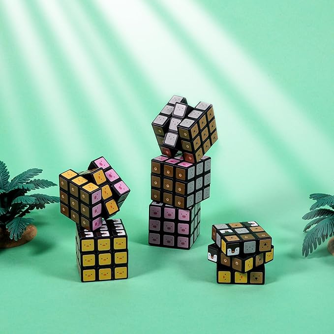 48 Pack Animals Mini Cube Bulk, 1.18 Inch 3x3x3 Small Puzzle Cubes Set, Animal Themed Birthday Party Favors, Classroom Rewards Prizes, Stocking Stuffers, Easter Basket Fillers for Kids