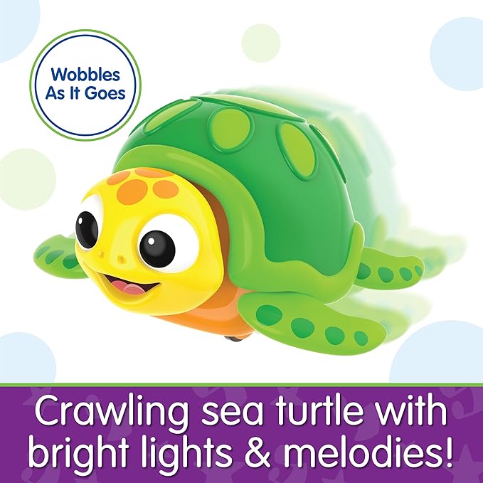 The Learning Journey Crawl About Sea Turtle – Musical Crawling Toy for Babies – Interactive Movement Aid with Songs – Developmental Baby Toy for Ages 6+ Months