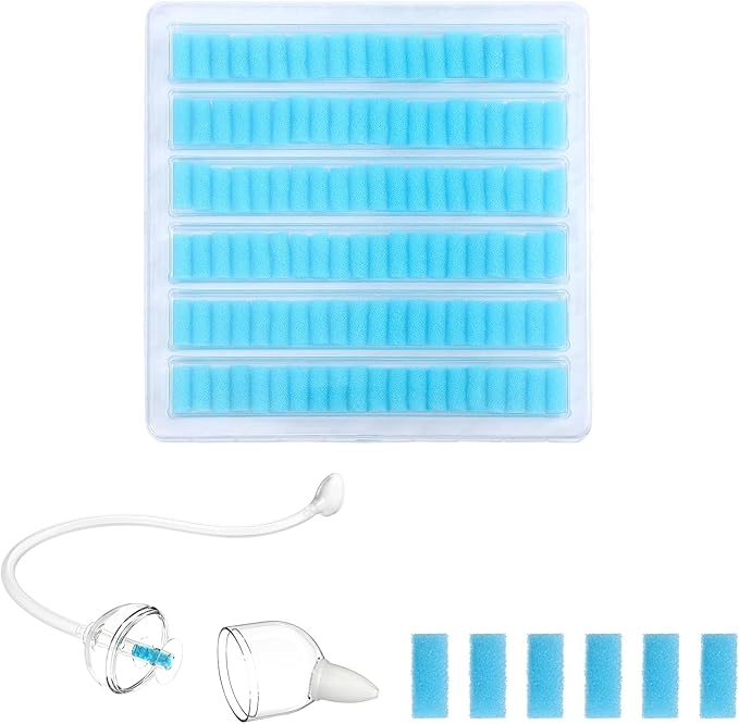 GROWNSY 120 PCS Premium Nasal Aspirator Hygiene Filters for NoseFrida/NozeBot/NeilMed/Molucky/Mr. Pen Nasal Aspirator and Other Similar Nose Sucker