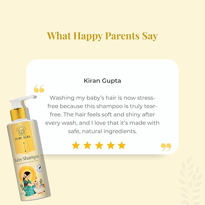 Baby Shampoo, 100ml, Infused with 10 Ayurvedic Natural Herbs, Paraben-Free, Chemical-Free, Gentle & Nourishing for Newborns & Kids