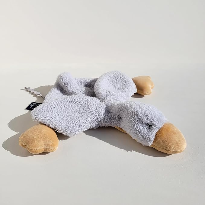 Helga The Goose, Pacifier Holder, Security Blanket Lovey, Infant Stuffed Toy, 9.8 Inches (Pack of 1) (Sky Grey)