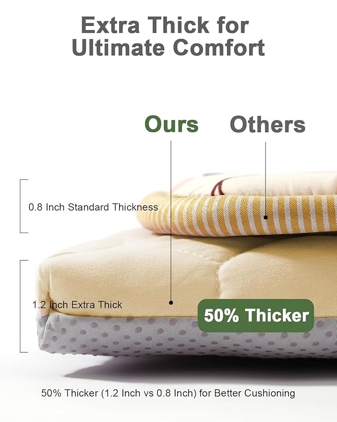 TINYHARBO Premium Foam Baby Play Mat 71" x 59" with Removable Cover, Extra Thick Padding Playpen Mat, Non-Slip Floor Mat, Stylish & Easy to Clean for Crawling Baby, Infants & Toddlers, Beige