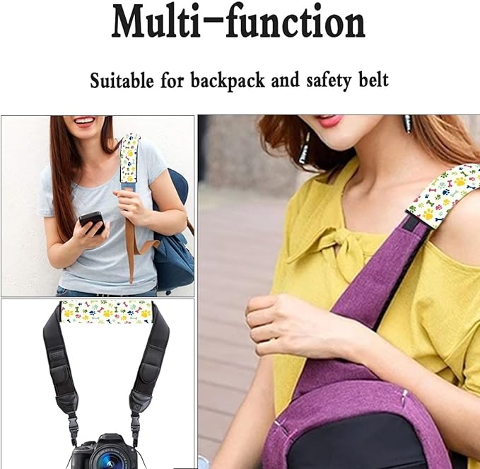 Seat Belt Covers Dog Paw Prints Car Seat Shoulder Strap Pads Seatbelt Pad Seats Belt Cover Pad for Kids 4 Pack Seatbelt Shoulder Pad Car Accessories for Women