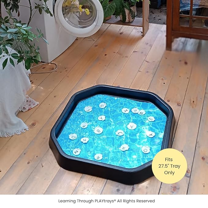 Small Sensory Play Mat – Double Sided Grass & Water Tuff Tray Insert (Fits 27.5" Tuff Tray, Tray Not Included)