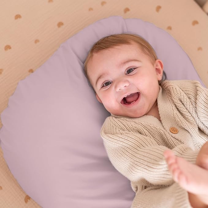 100% Waterproof Baby Lounger Cover - 2-Ply Organic Cotton Slipcovers Keep Your Lounger Clean & Your Baby Comfy - Machine Washable - (Cover for Snuggle Me) - Lavander