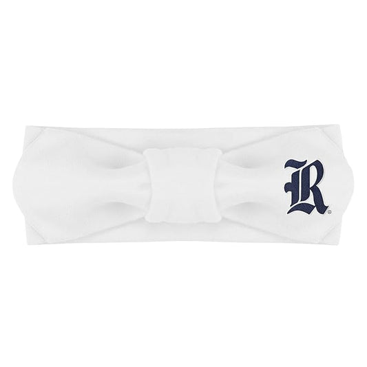 Creative Knitwear Rice Owls Infant Girls White Solid Hair Knot Headband Embroidered Logo - Size Newborn - 4T