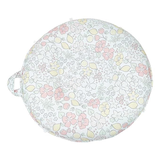 Pello Multi-use Luxe -Toddler Floor Pillow/Play Mat/Lounger (Lemon Aqua Glass)