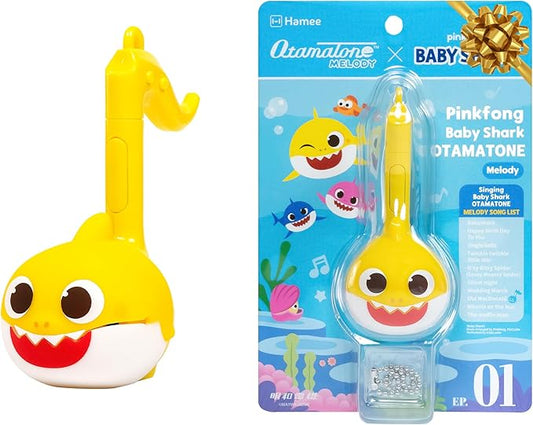 Otamatone Melody [Special Baby Shark Edition] Portable Mini Size Electronic Keychain Musical from Japan – by Maywa Denki [English Instructions] – Baby Shark