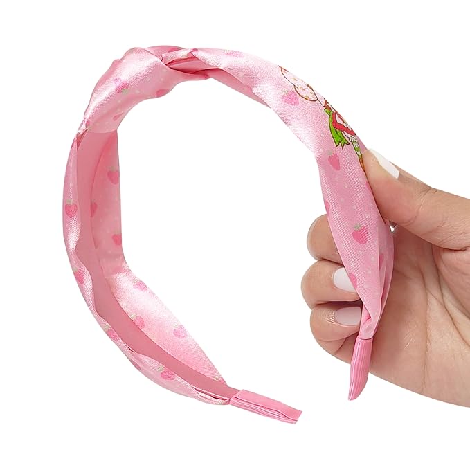 LUV HER Licensed Strawberry Shortcake Knotted Headband - Thick Headbands For Girls - One Size Fit All - Hair Accessories For Her Ages 3+
