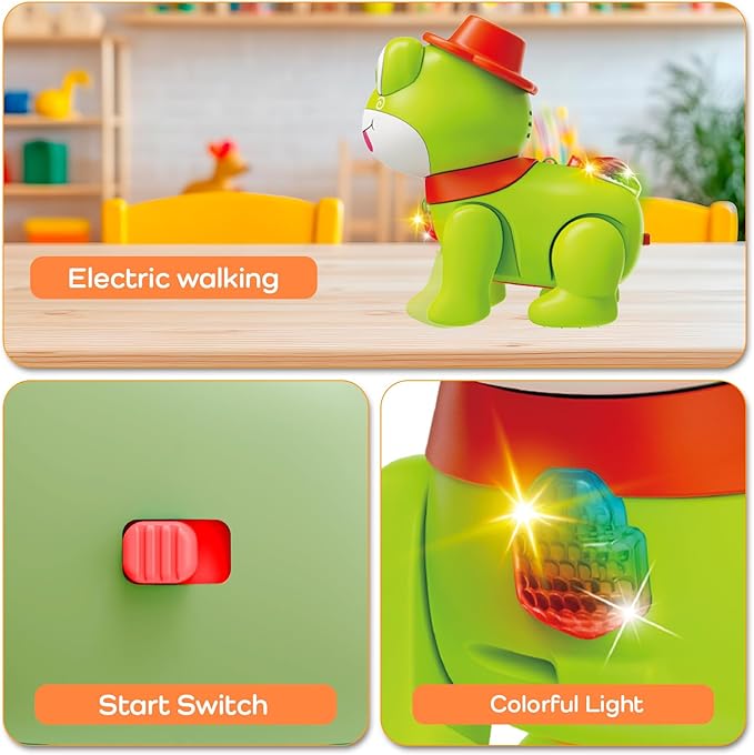Baby Toys, Fun Tummy Time Toy for Toddlers with Music and Light, Interactive Walking Moving Sensory Toys for Infant Baby Girls and Boys, Birthday Gifts for Kids Boy Girl 3 4 5 6 7 8 Years