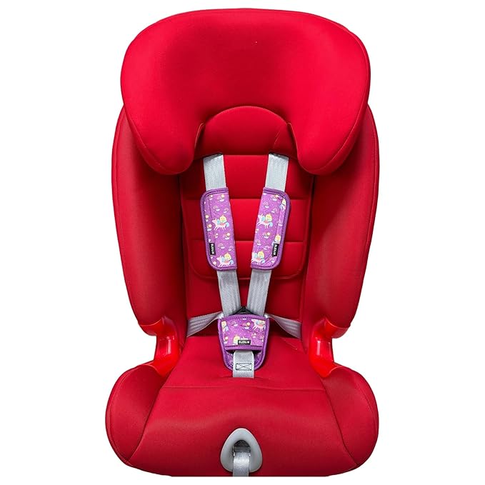 3 Pcs Car Seat Straps Shoulder Pads Suit for Kids : Ultra-Soft Child Car Seat Strap Covers, Kids Car Seat Strap Pads, Cute Plush Printed Seat Belt Covers, Hip Support, for Pushchair, Baby Stroller