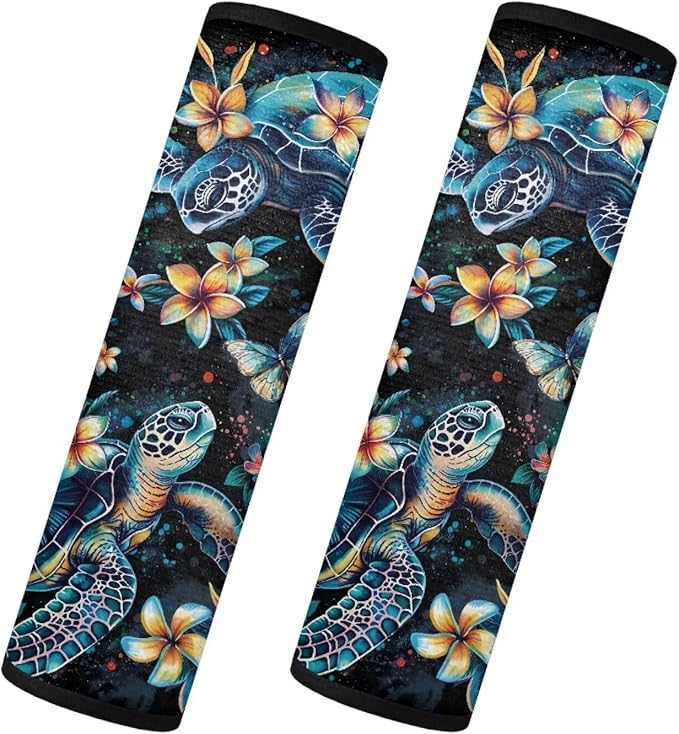 Seat Belt Cover Pad 2 Packs Car Seat Strap Pads Sea Turtle Easy to Install Car Seat Shoulder Strap Pads for All Car Seat Stroller for Parents Relatives